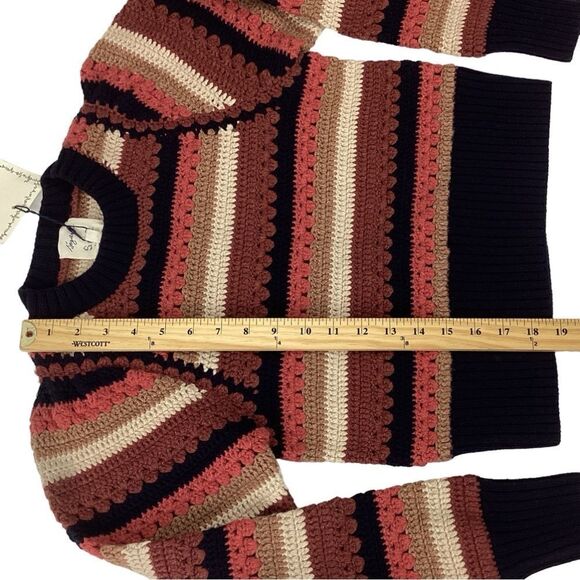 SEZANE x SEA NY Adelin Sweater NWT Size XXS Wool Cotton Crochet Knit Jumper - Picture 9 of 13